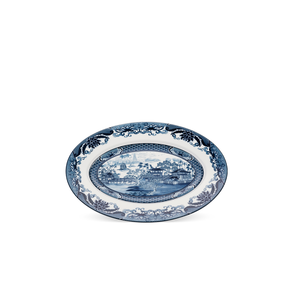 Dĩa oval 37 cm - Hoàng Cung - Hồn Việt