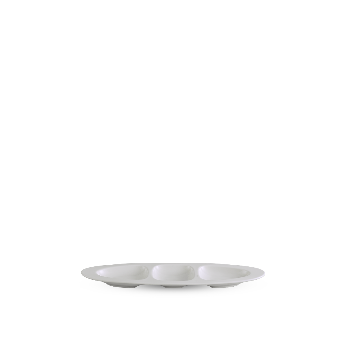 Dĩa oval ba ngăn 28 cm - Gourmet - Trắng Ngà