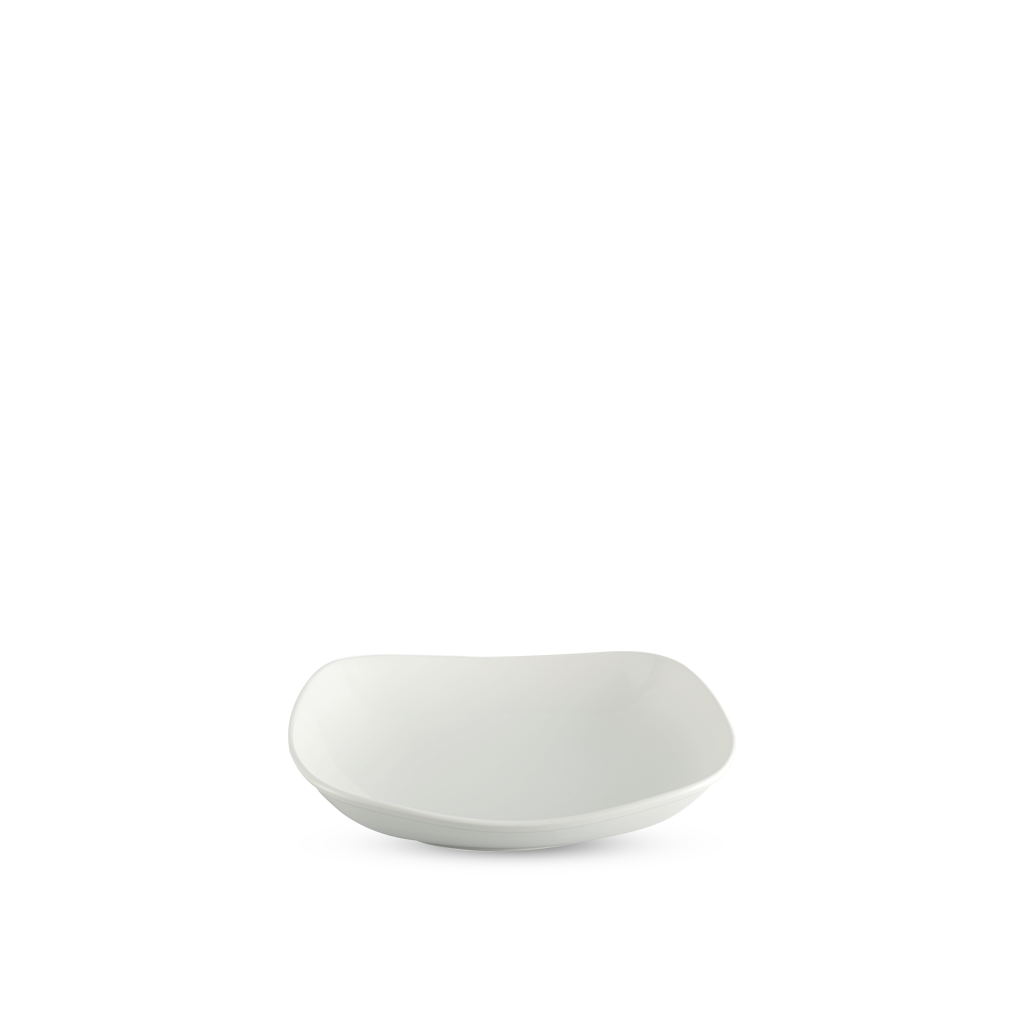 Dĩa vuông sâu 25 cm - Anh Vũ Lys - Trắng Ngà
