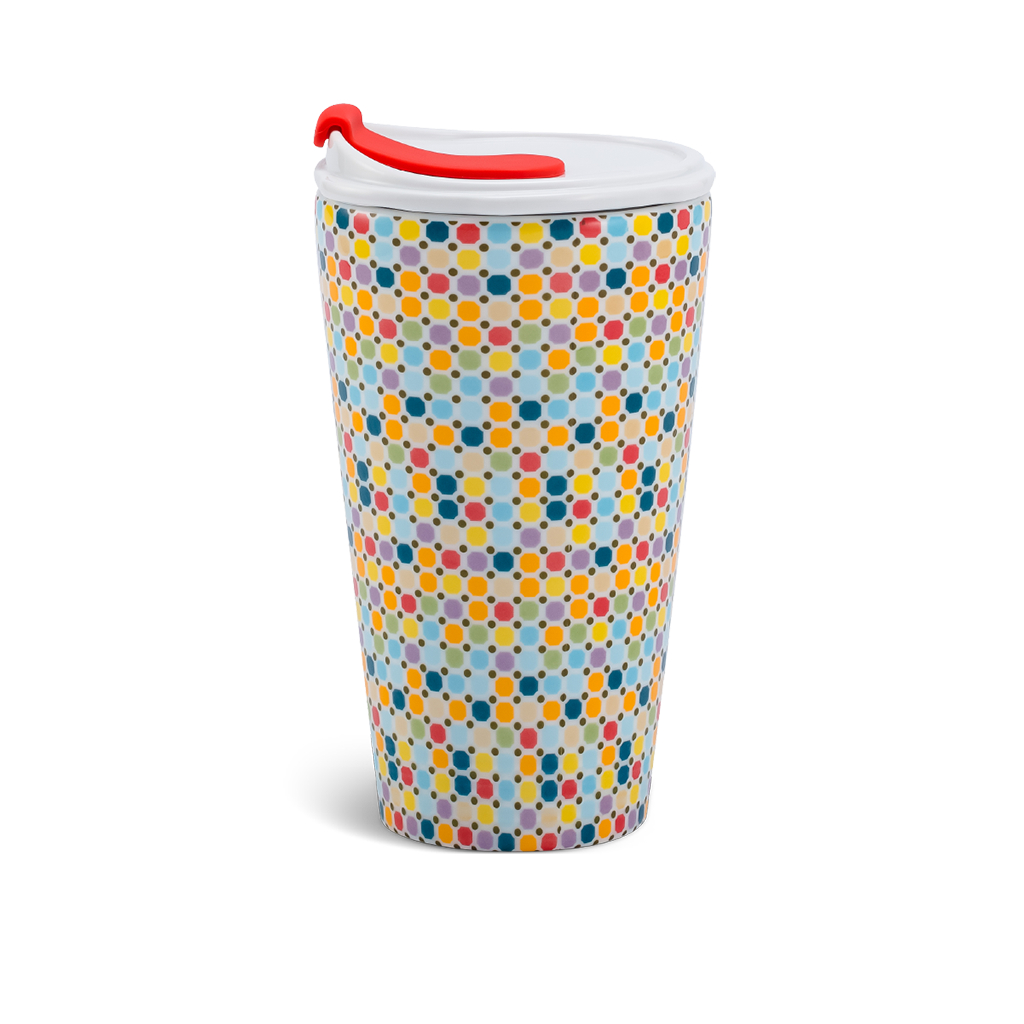 Ly sứ dưỡng sinh 0.48 L (K1) + nắp ống hút - Mosaic (LTD)
