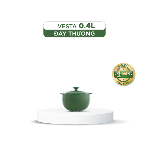 Nồi dưỡng sinh Vesta (Nồi tròn cao) 0.4 L + nắp