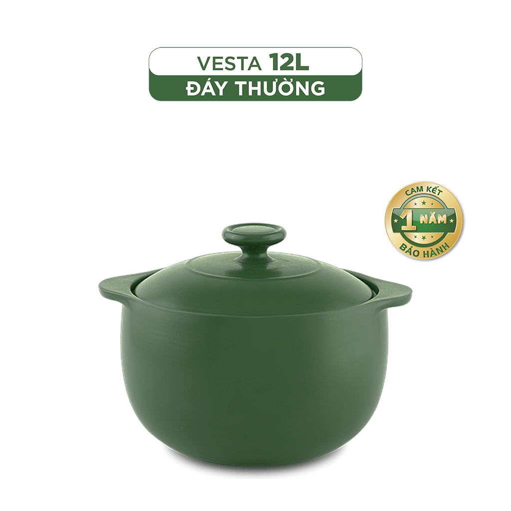 Nồi dưỡng sinh Vesta (Nồi tròn cao) 12 L + nắp