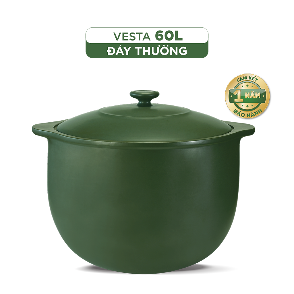 Bộ Nồi dưỡng sinh Vesta (Nồi tròn cao) 60 L + bếp