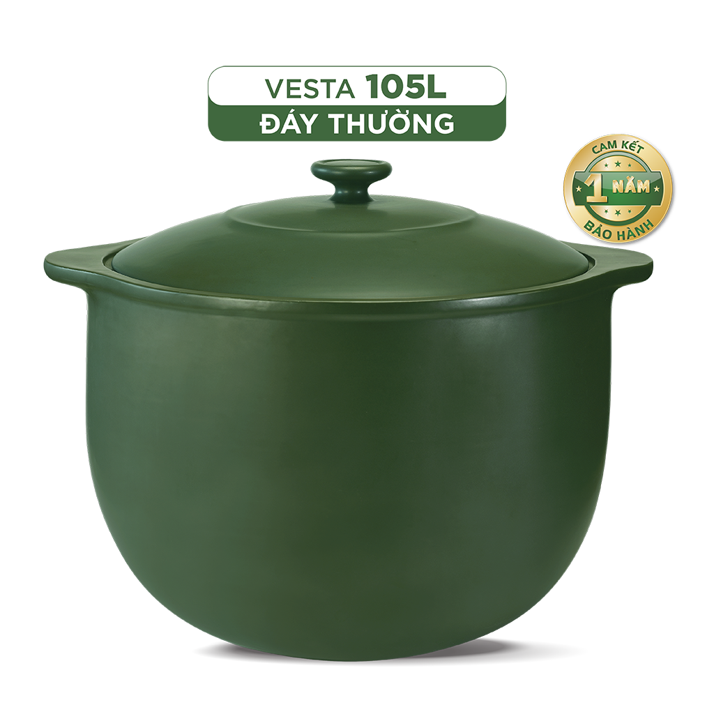 Bộ Nồi dưỡng sinh Vesta (Nồi tròn cao) 105 L + bếp