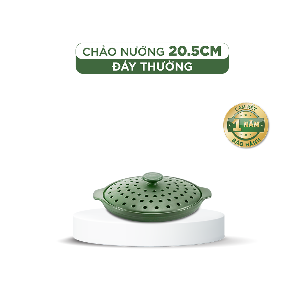 Chảo nướng dưỡng sinh 20.5 cm + nắp có lỗ