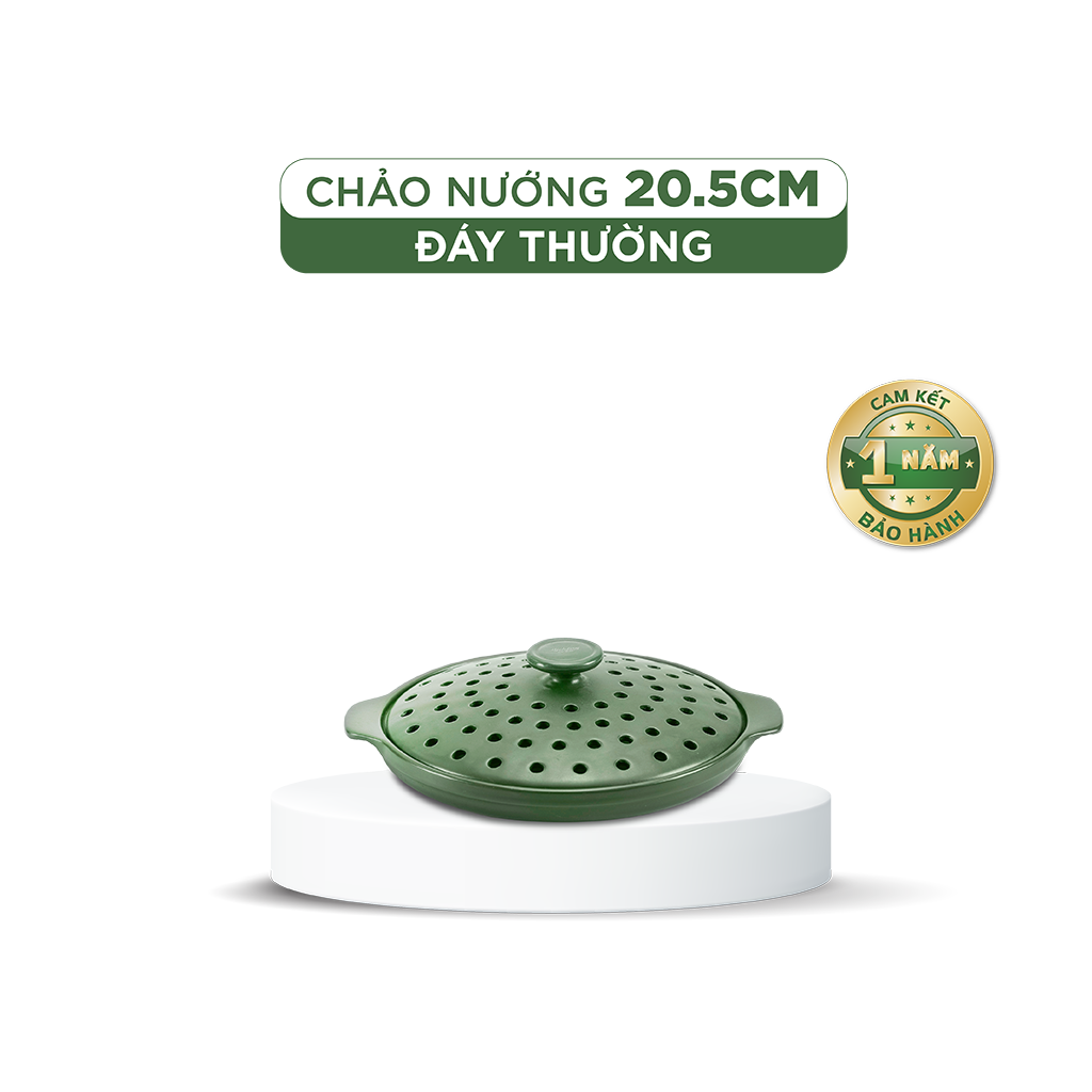 Chảo nướng dưỡng sinh 20.5 cm + nắp có lỗ