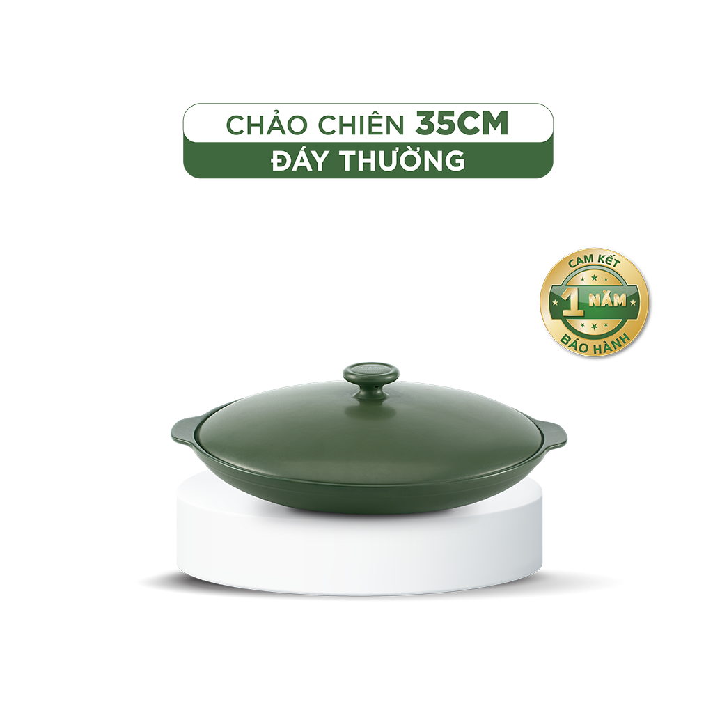 Chảo chiên dưỡng sinh 35 cm + nắp