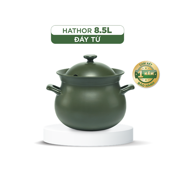 Nồi dưỡng sinh Hathor (Nồi thân bầu) 8.5 L + nắp có lỗ (bếp từ)