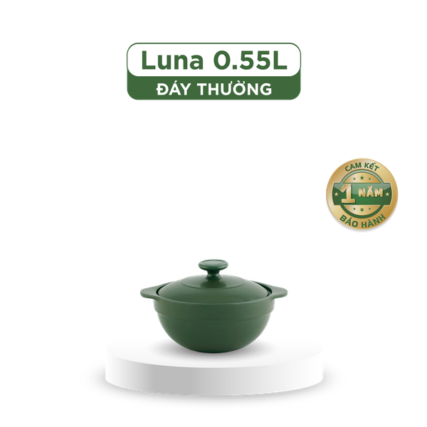 Nồi dưỡng sinh Luna 0.55L + nắp - Healthy Cook - Xanh Rêu