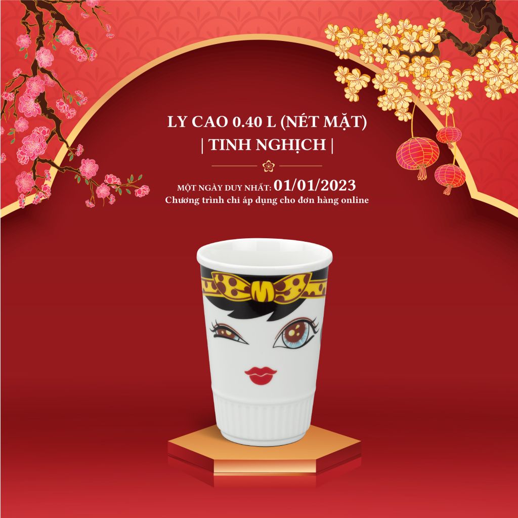 Ly cao 0.40 L (nét mặt) - Tinh Nghịch
