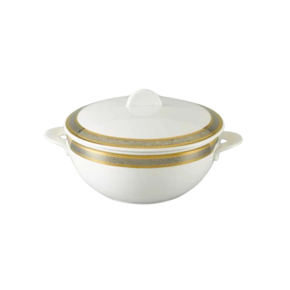 Thố cao 19 cm + nắp - Sago - Hoa Hồng