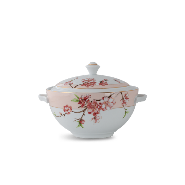 Thố 18 cm + nắp - Camellia - Hoa Đào