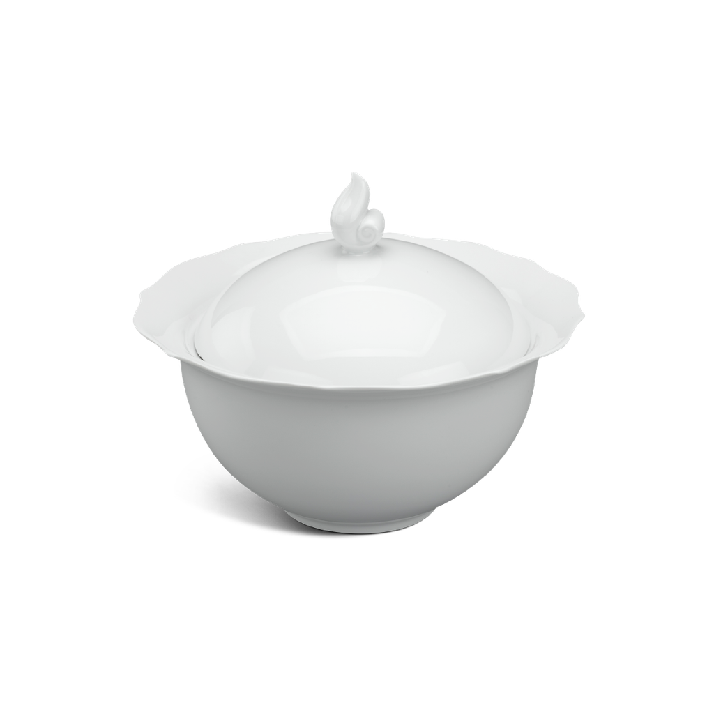 Thố + nắp 18 cm - Mẫu Đơn IFP - Trắng Ngà