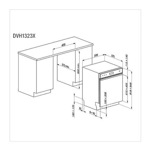 Máy rửa bát De Dietrich DVH1323X