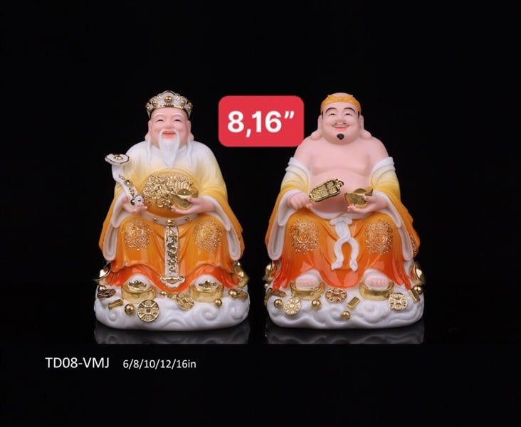 Tượng Tài Địa đá ĐL cam loang