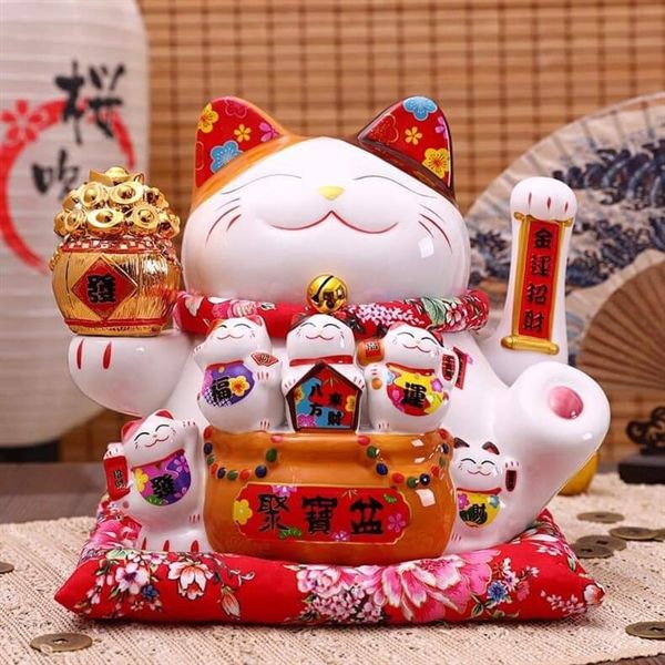 Mèo sứ vẫy hũ vàng