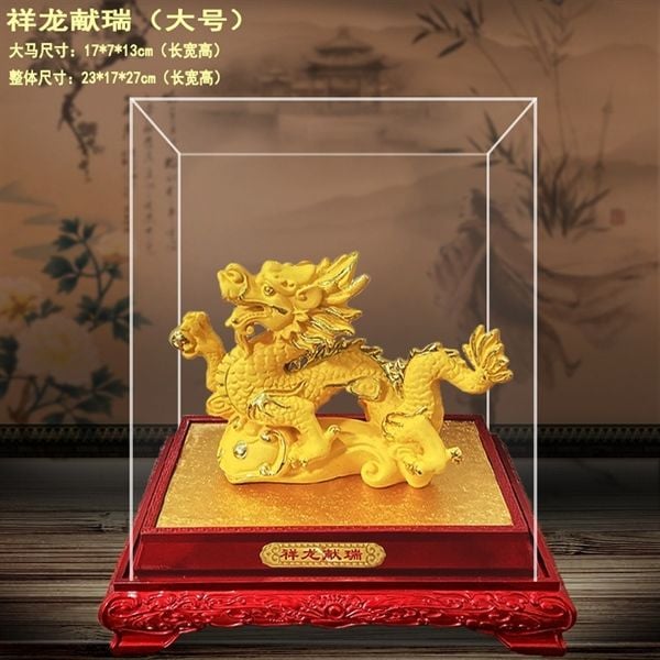 Hộp kính quà tặng Rồng vàng
