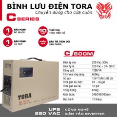Bình lưu điện TORA C600M cho cửa cuốn tải Motor 600Kg