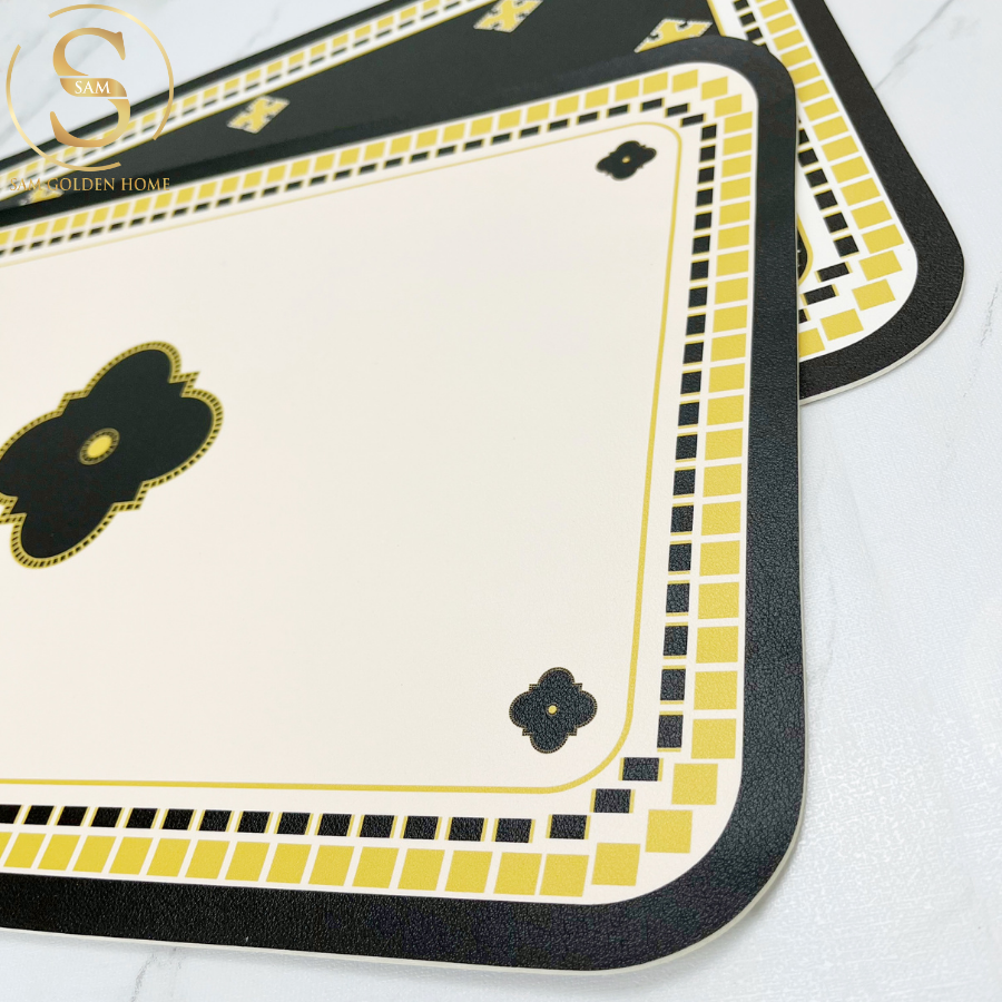 Placemat Lót Bàn Ăn Clubs Viền Tròn Cao Cấp Sang Trọng