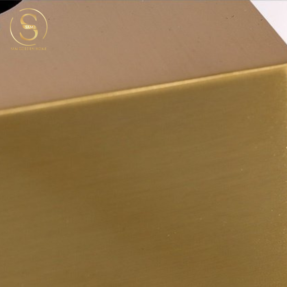 Hộp Đựng Khăn Giấy Coco Vàng Gold Hợp Kim Cao Cấp Tặng Kèm Tượng Chim Sẻ Gold Decor Phòng Ăn Sang Trọng