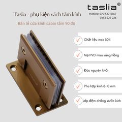 Bản lề cửa kính cabin tắm kính - tường 90 độ màu vàng hồng