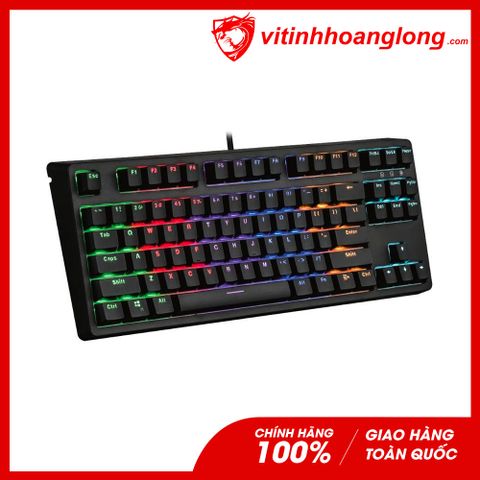  Bàn Phím Cơ E-Dra EK387 Gaming Led TKL Brown Switch (Đen) 