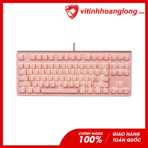  Bàn Phím Cơ E-Dra EK387 TKL Dream Pink Gaming V2 Blue Switch (Hồng) 