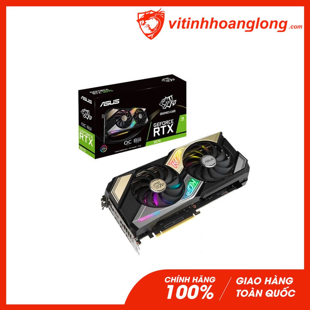 Card màn hình VGA Asus Geforce RTX 3070 OC 8GB GDDR6 KO V2 LHR (KO-RTX3070-O8G-V2-GAMING)