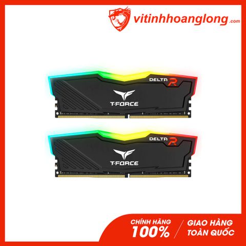  Ram PC DDR4 TeamGroup 32G Bus 3000 T-Force Delta RGB (2x 16GB) (Đen) 