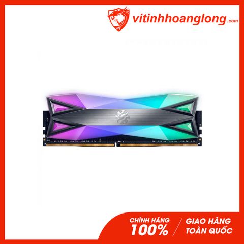 Ram PC DDR4 Adata 8GB Bus 3200 XPG Spectrix D60 RGB Grey (AX4U32008G16A-ST60) 