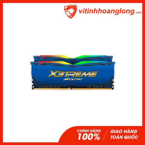  Ram PC DDR4 OCPC 16G/3200 (2X 8GB) X3treme Aura RGB Blue (MMX3A2K16GD432C16BU) Tản nhiệt 