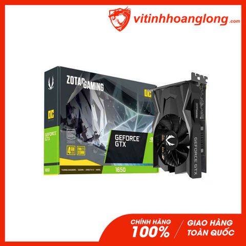  Card màn hình VGA Zotac GTX 1650 OC 4GB GDDR5 1 Fan 