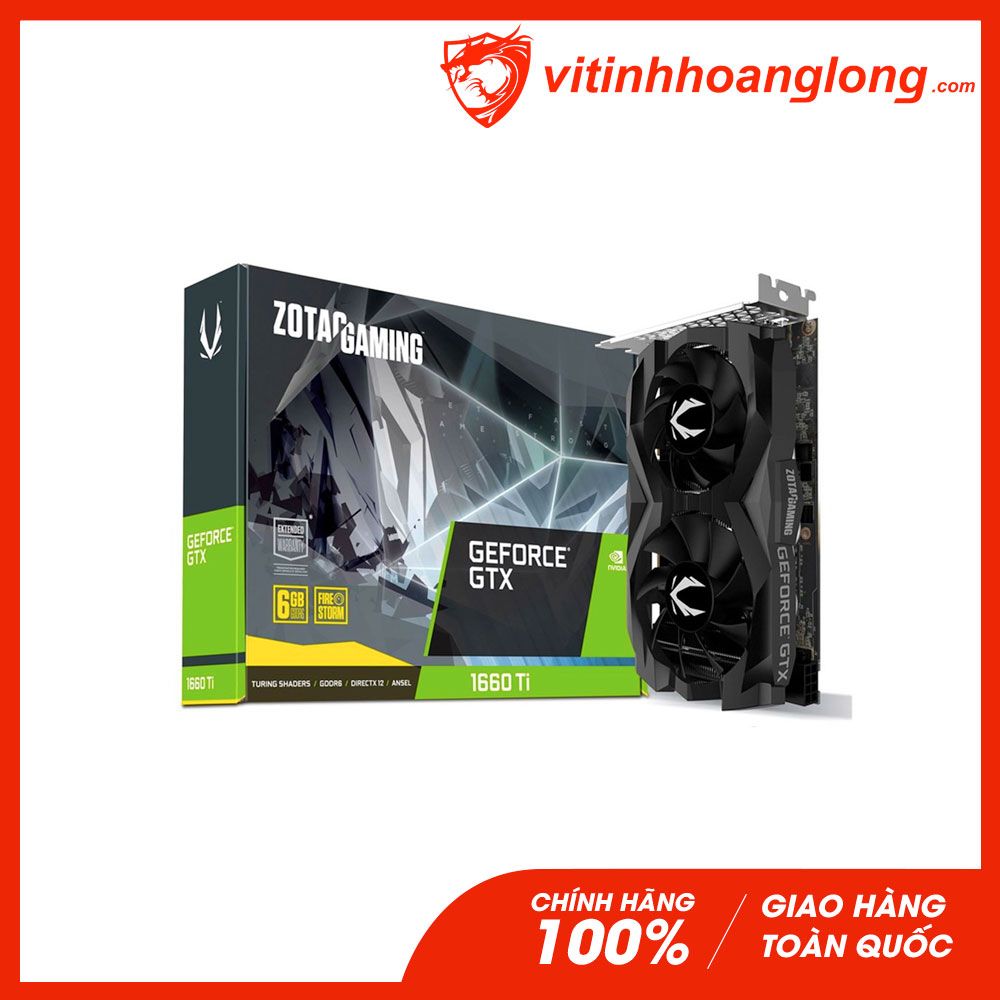 Card màn hình VGA Zotac GTX 1660Ti 6GB GDDR6 2 Fan (ZT-T166010F-10L)