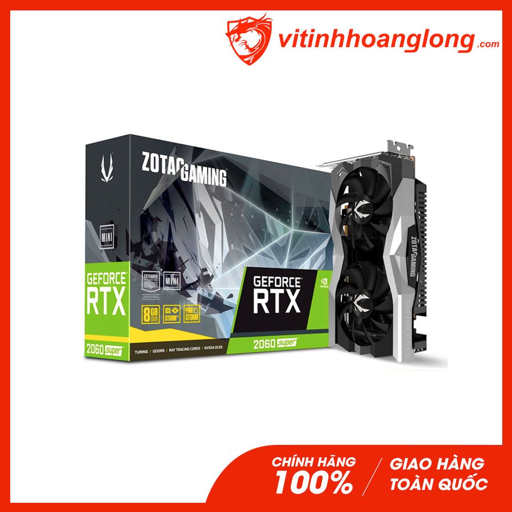 Card màn hình VGA Zotac RTX 2060 Super 8GB GDDR6 Twin Fan (ZT-T20610N-10B) (No Box)