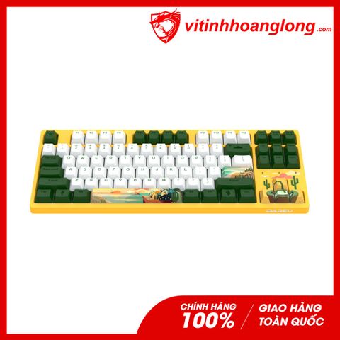  Bàn Phím cơ DareU A87 Summer Cherry MX Red Switch TKL(Trắng+Xanh Lá+Vàng) 