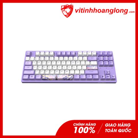  Bàn Phím cơ DareU A87 DREAM Cherry MX Red Switch TKL (Tím Trắng) 