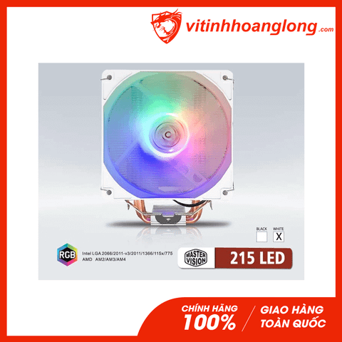  Tản nhiệt khí CPU VSP 215 White Led RGB (Trắng) 