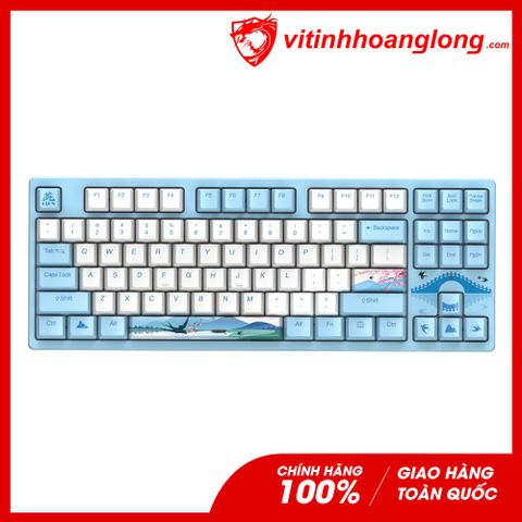  Bàn Phím cơ DareU A87 SWALLOW Cherry MX Brown Switch TKL (Xanh Trắng) 