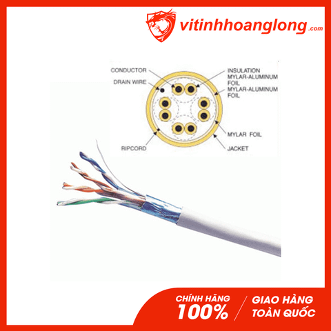  Cáp mạng Dintek 5E FTP,Bọc nhôm chống nhiễu (305m/hộp) 