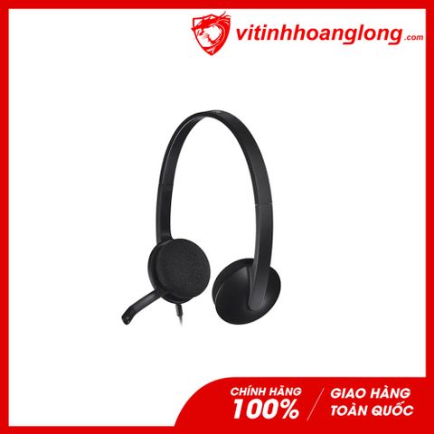  Tai nghe Logitech H340 Noise-cancelling-mic HEADSET (Đen) 