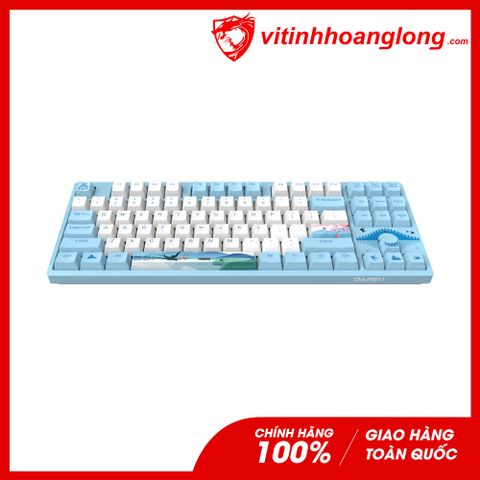  Bàn Phím cơ DareU A87 SWALLOW Cherry MX Red Switch TKL (Xanh Trắng) 