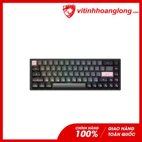  Bàn Phím Cơ không dây Akko 3068B Multi-modes Black Pink, Akko CS Switch- Jelly Pink 