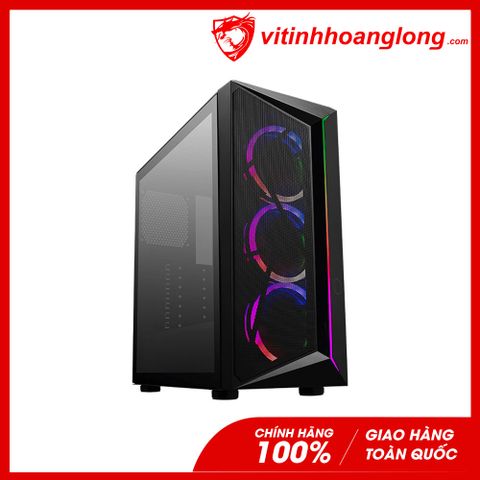  Vỏ Case máy tính Cooler Master CMP510 w/o ODD, ARGB fan Edition kính cường lực bên hông kèm 3 fan 