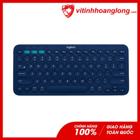  Bàn Phím Văn Phòng Wireless Logitech Bluetooth K380 (920-007597) (Xanh) 