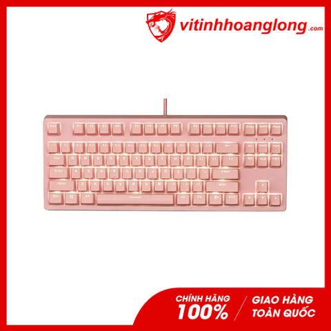  Bàn Phím Cơ E-Dra EK387 Dream Pink Gaming Led TKL Brown Switch (Hồng) 