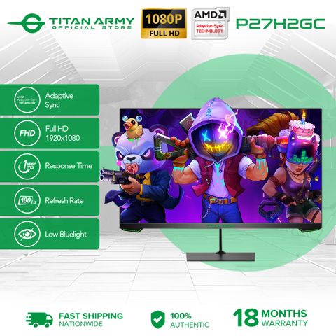  Màn hình máy tính Titan Army P27H2GC 27 inch FHD VA 180Hz 1ms 