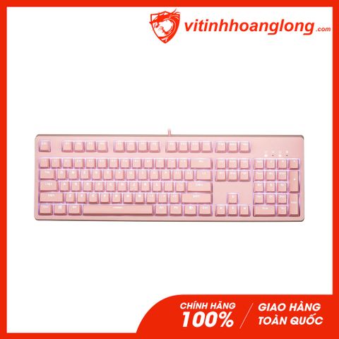  Bàn Phím Cơ E-Dra EK387 Dream Pink Gaming Led TKL Blue Switch (Hồng) 