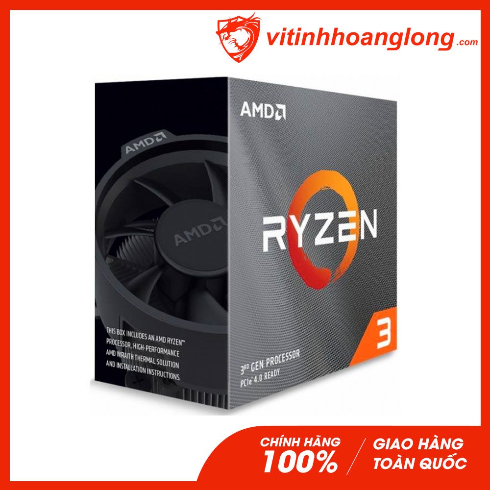 CPU AMD RYZEN 3 3100 (3.6GHz Up to 3.9GHz, AM4, 4 Cores 8 Threads)