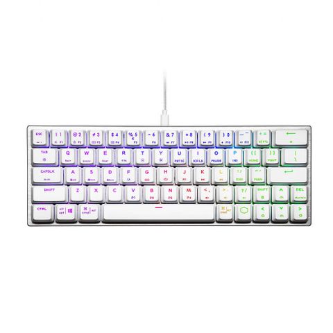  Bàn Phím Cơ Cooler Master SK620 Silver White Low Profile Red Switch RGB TKL (Trắng) 