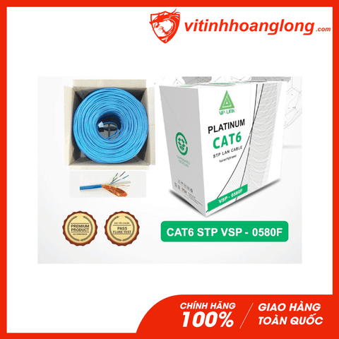  Cáp mạng VSP STP CAT 6E 305M Platium Xanh Dương ( VSP-00580F) 